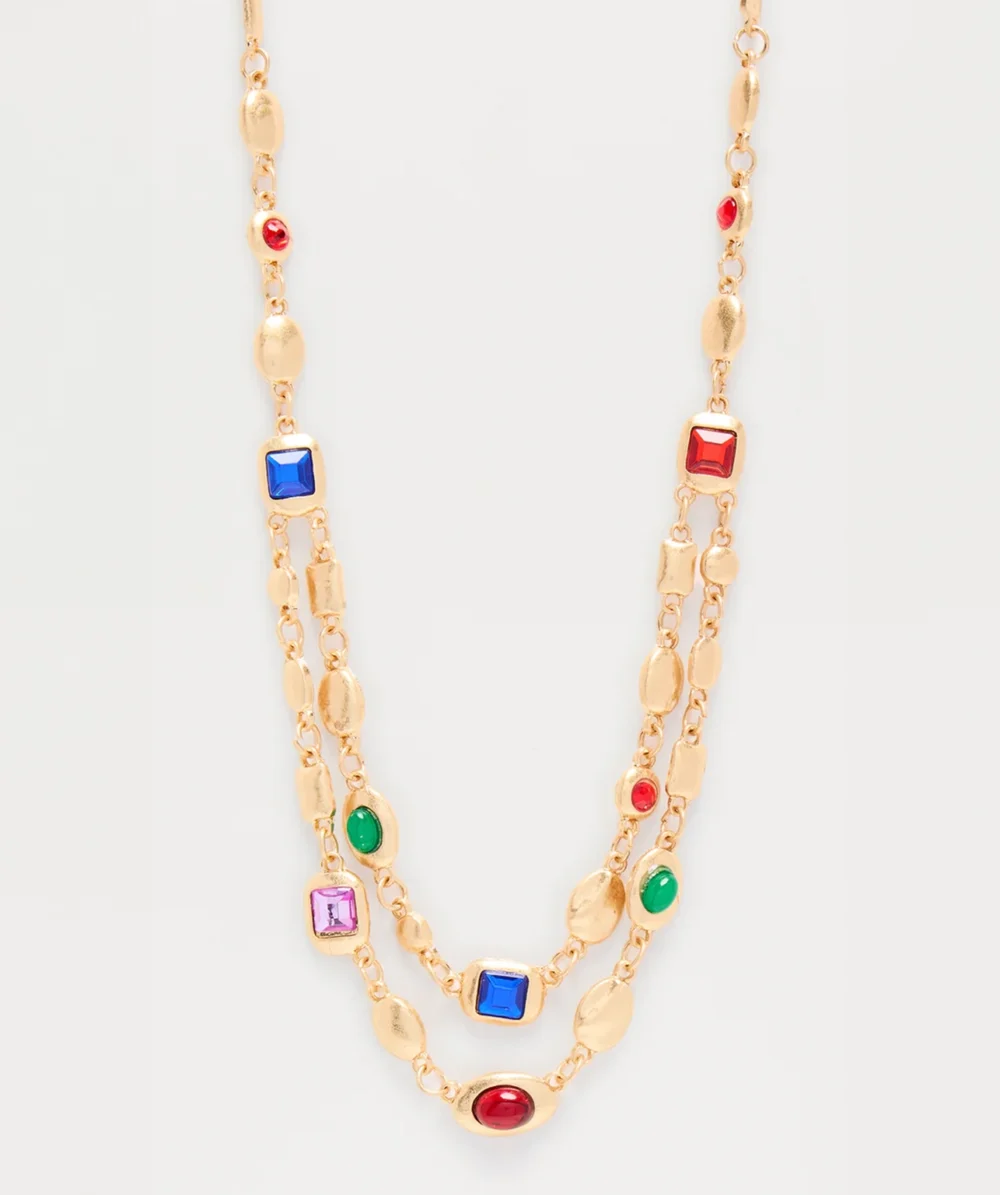 Topaz Necklace - Gold/combo
