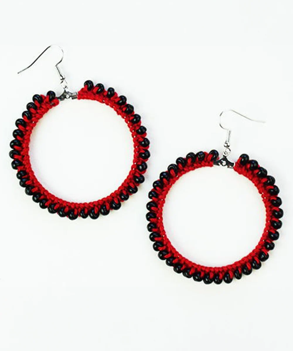 DIY Beaded Crochet Earrings