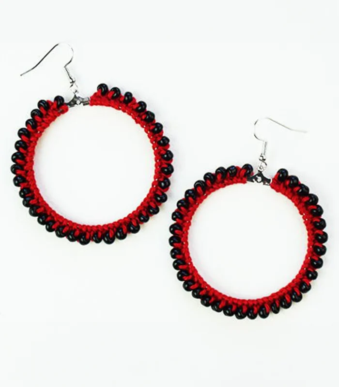 DIY Beaded Crochet Earrings