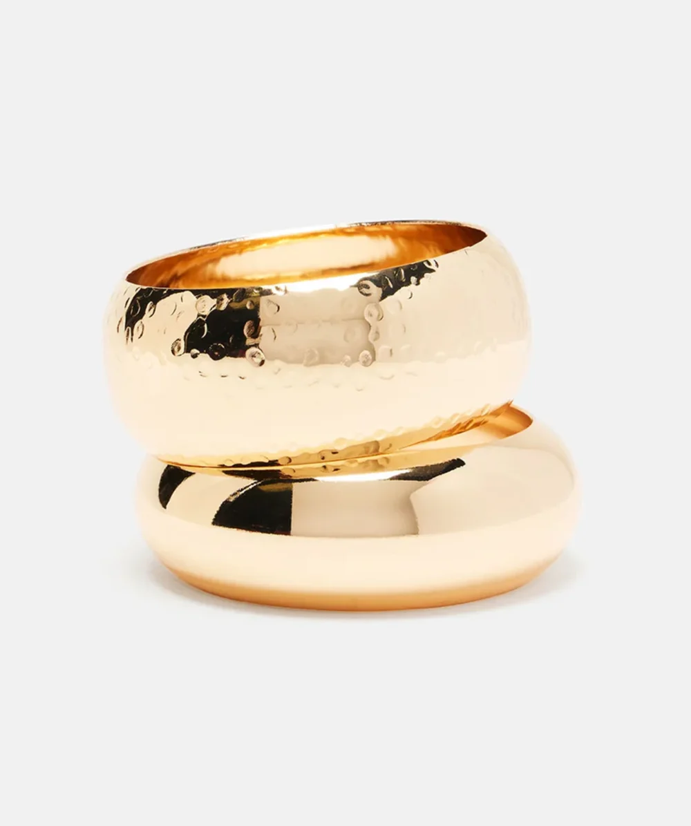 Make Some Noise 2 Piece Bangle Set - Gold