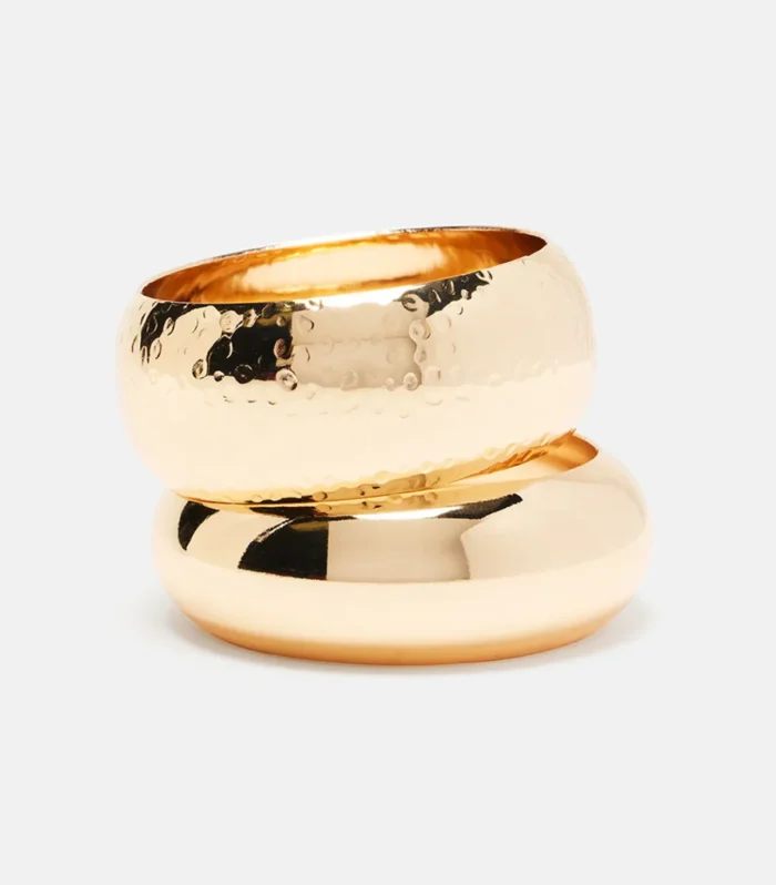 Make Some Noise 2 Piece Bangle Set - Gold